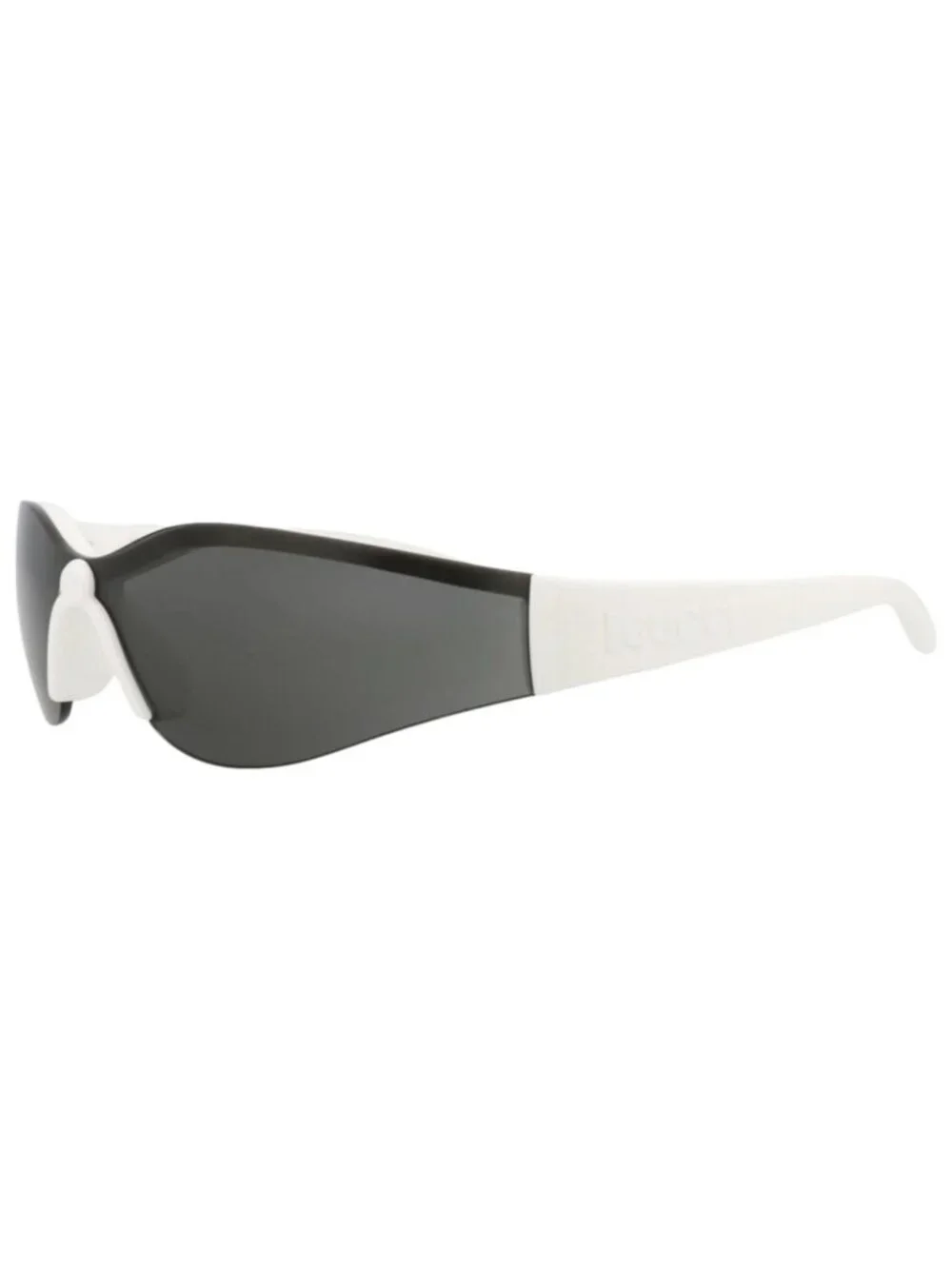 New Gucci Women's Sunglasses Shield Wrap Injection Frame White White Grey